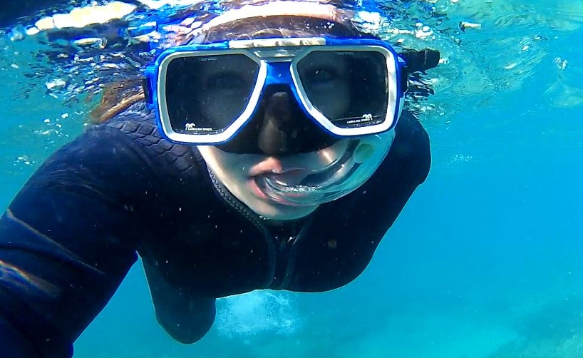 Snorkel selfie at the Whitsunday Islands, Australia