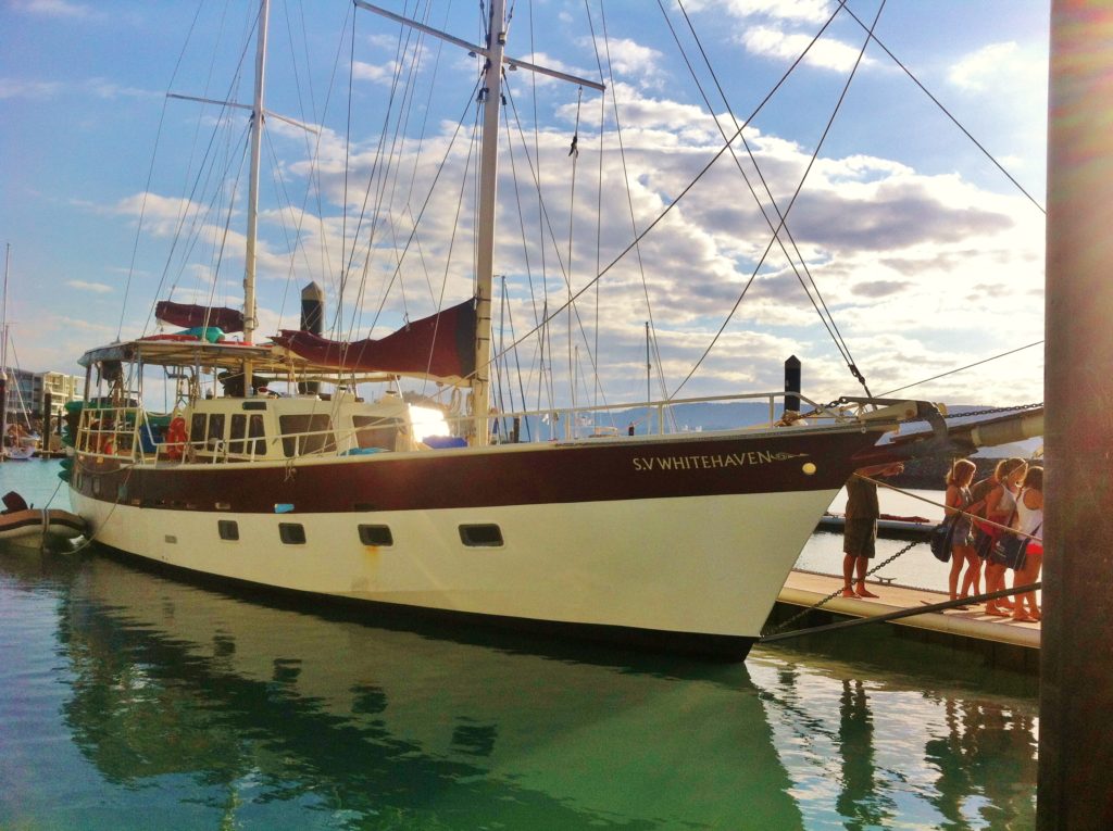 The SV Whitehaven, taking us sailing around the Whitsunday Islands, Australia