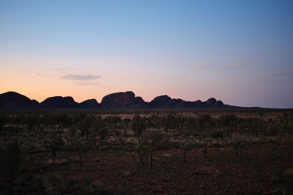 Kata Tjuta after sunset, Australia