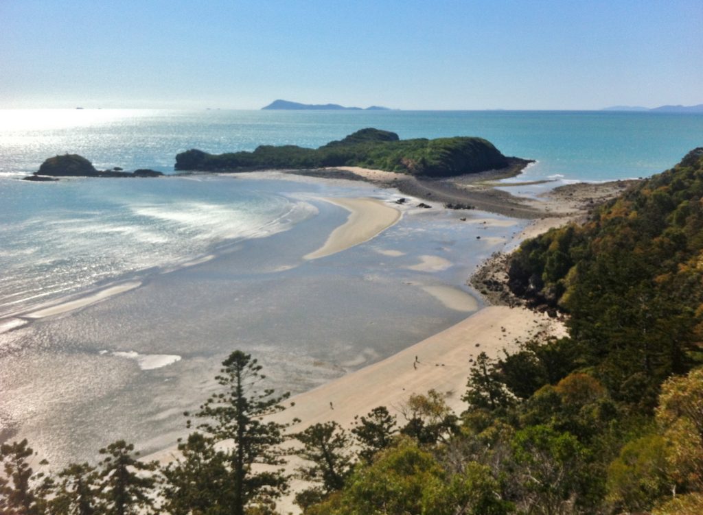 Looking down on the beach at Cape Hillsborough, Australia