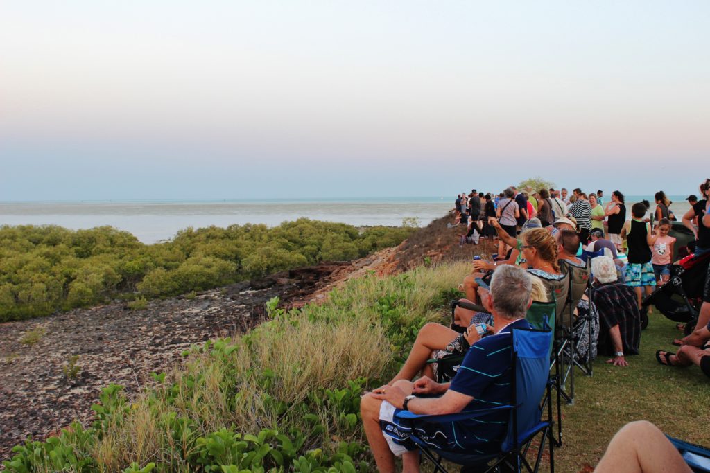 Waiting for the Staircase to the Moon at Broome, Australia