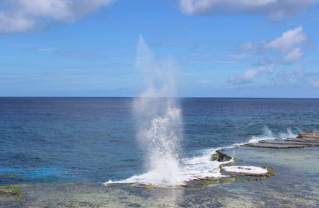 A blowhole in Tonga