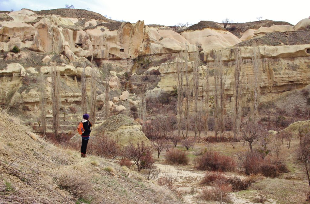 Taking in the view in Pigeon Valley, Cappadocia, Turkey