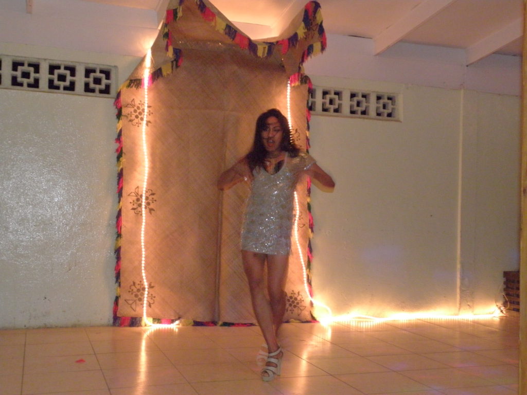 A fakaleiti - cross-dressing dancer - in Tonga