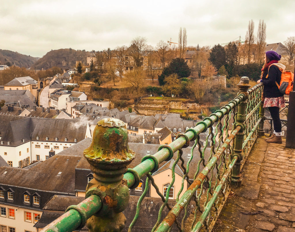 Looking out over the rooftops of Luxembourg