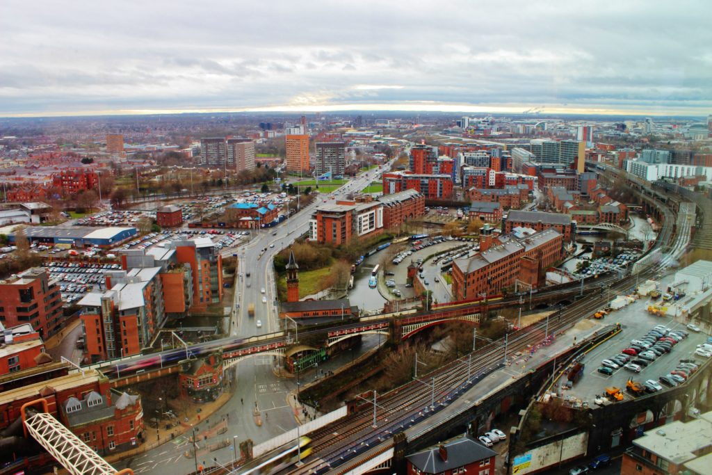 The view across Manchester, UK