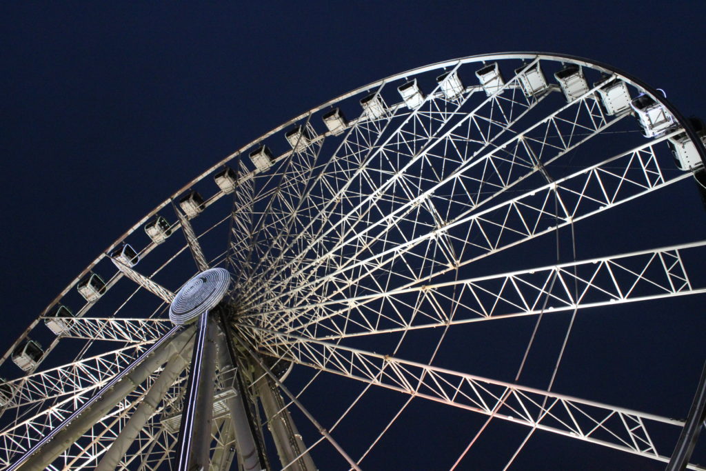 Manchester's Eye, the ferris wheel in the centre of the city, UK