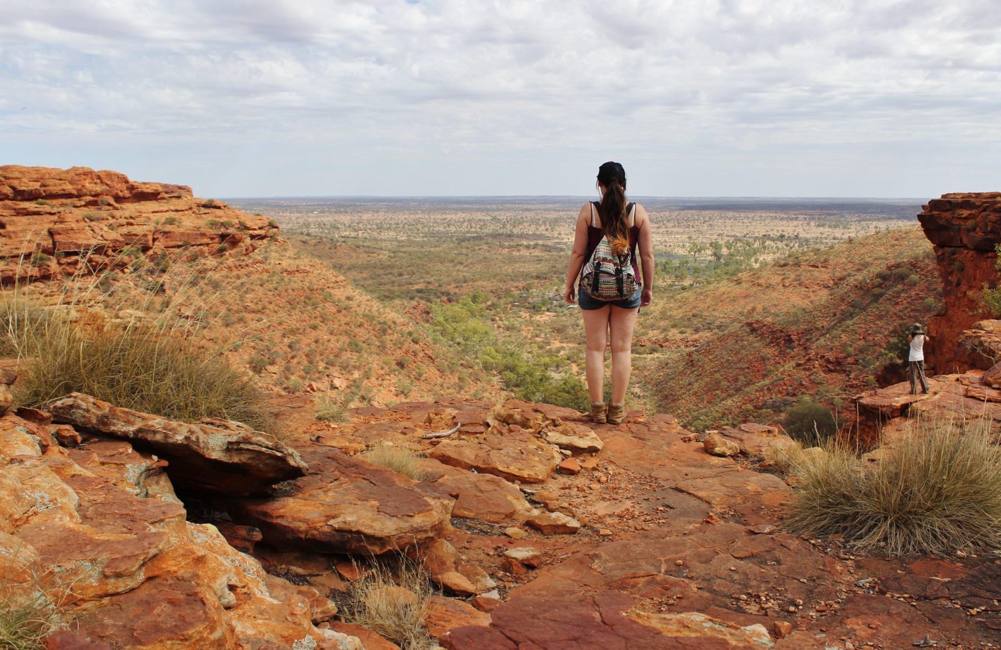 Looking out over the view from the top of King's Canyon, Australia