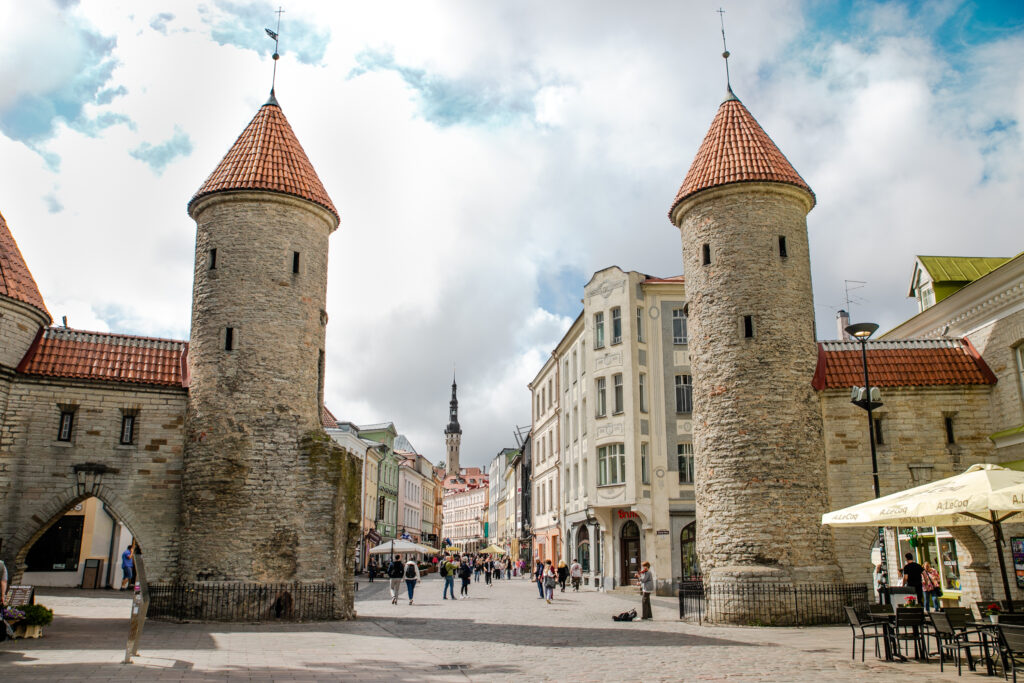 Tall towers in Tallinn, Estonia