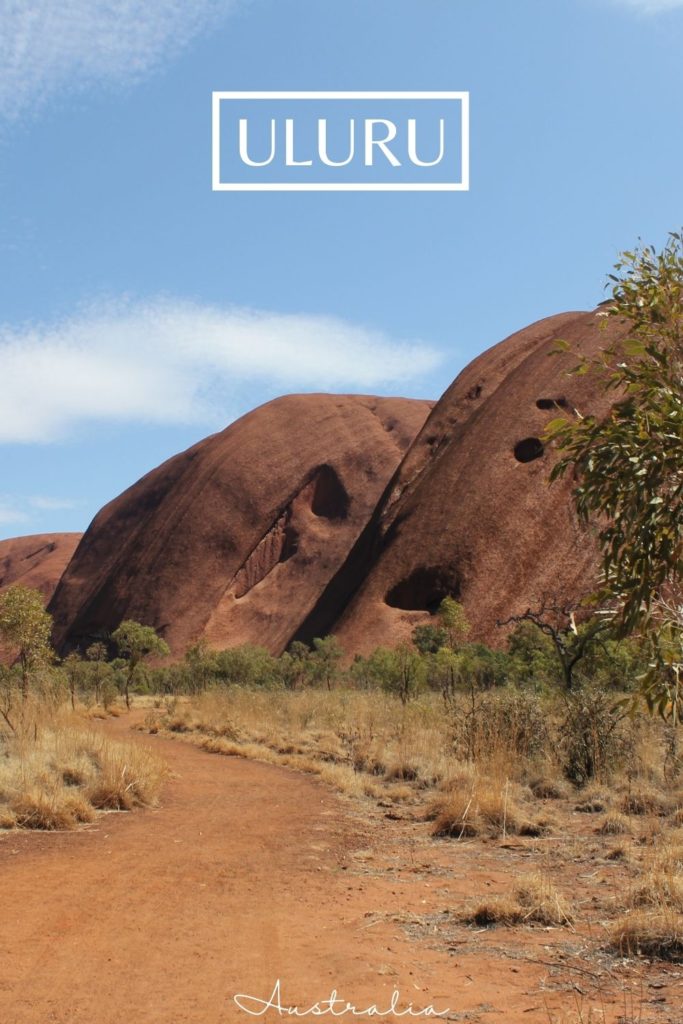 The sun-scorched path that winds around the base of Uluru