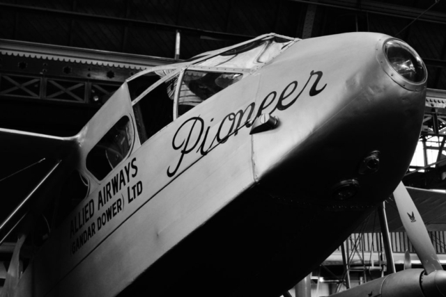 An old plane in Manchester, UK