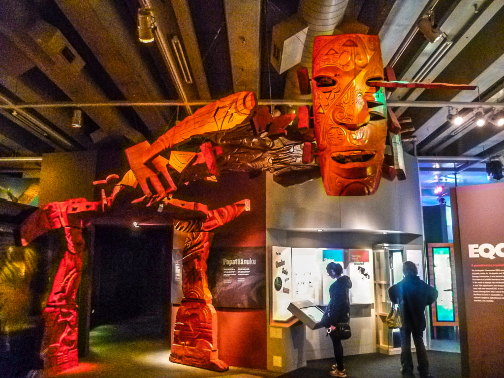 A Maori exhibit at the Te Papa museum in Wellington, New Zealand