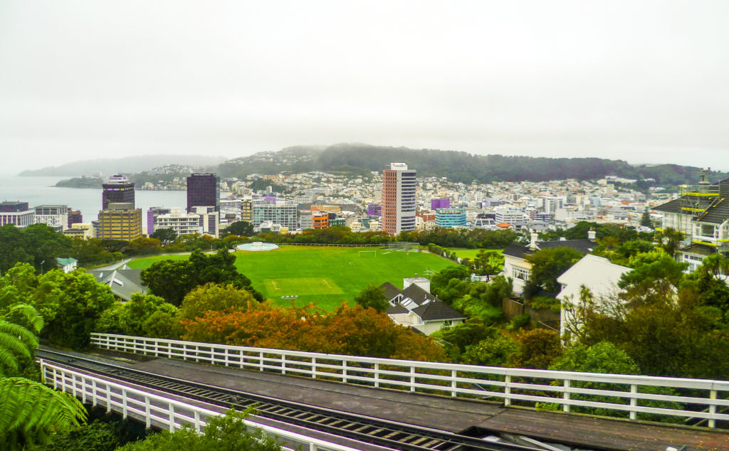 View over Wellington on a windy day, New Zealand