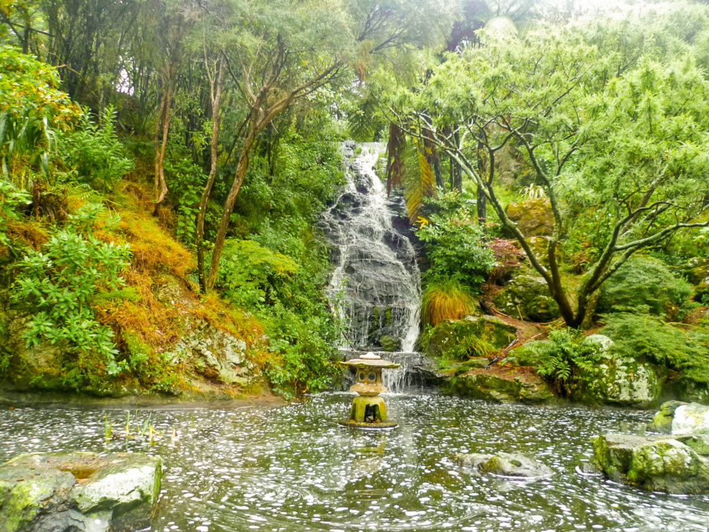 A waterfall in Wellington's Botanic Gardens, New Zealand