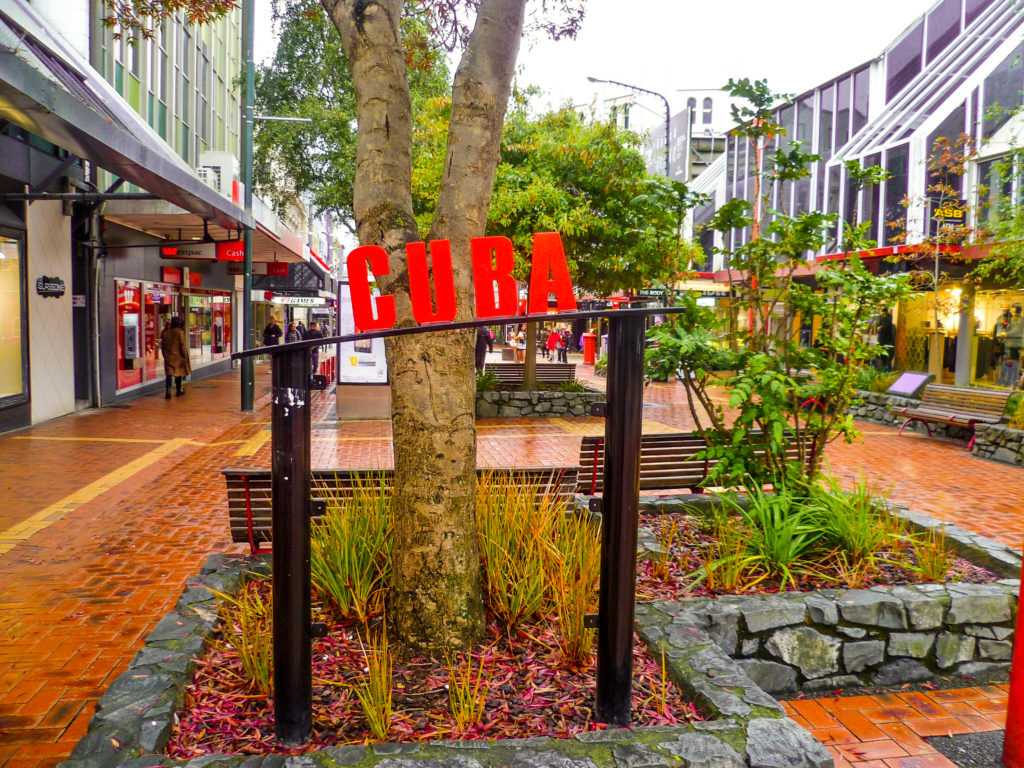 Cuba Street, Welington's famous shopping street, New Zealand