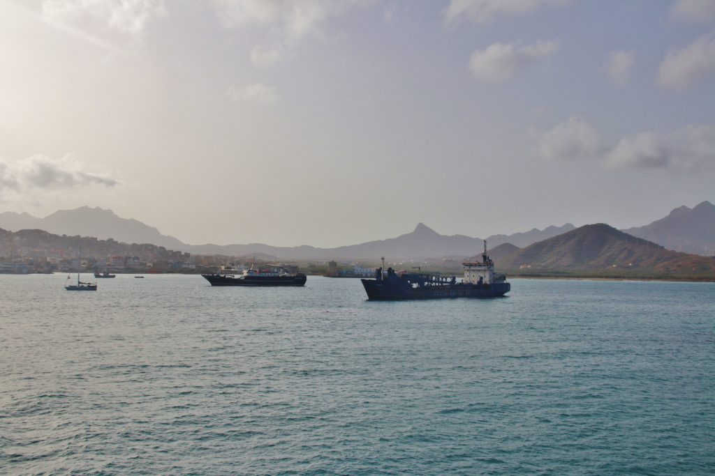 The bay of Mindelo, Sao Vicente, Cape Verde