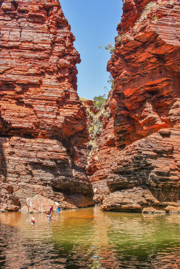 Handrail Pool in Karijini National Park, Australia, is ice-cold and a perfect stop during one of my favourite hikes in the world