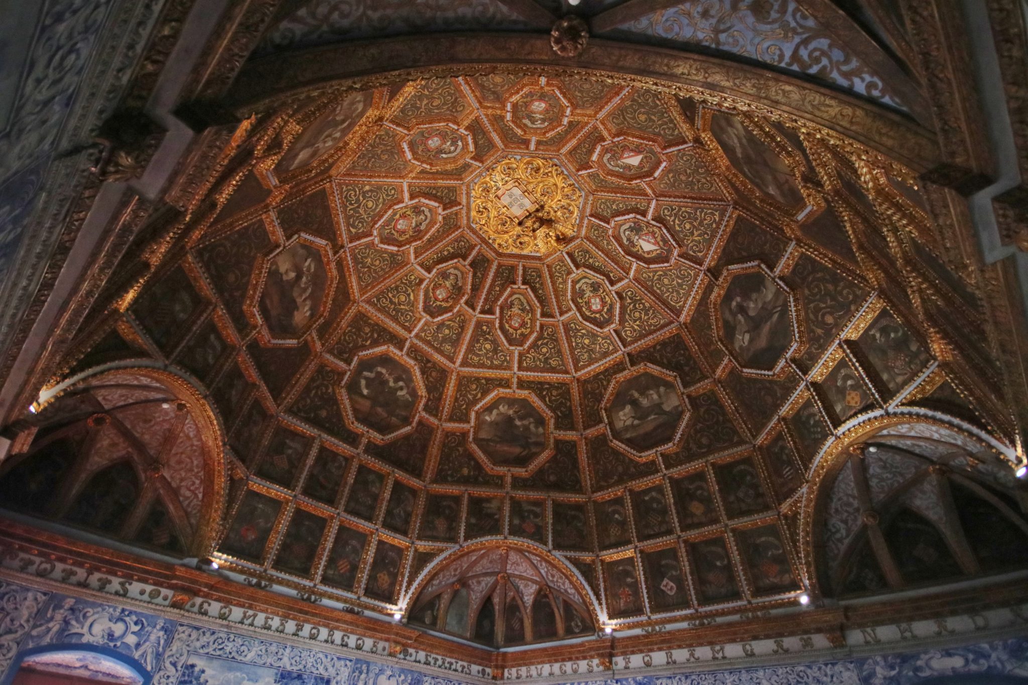 The wooden dome of the National Palace of Sintra, Portugal