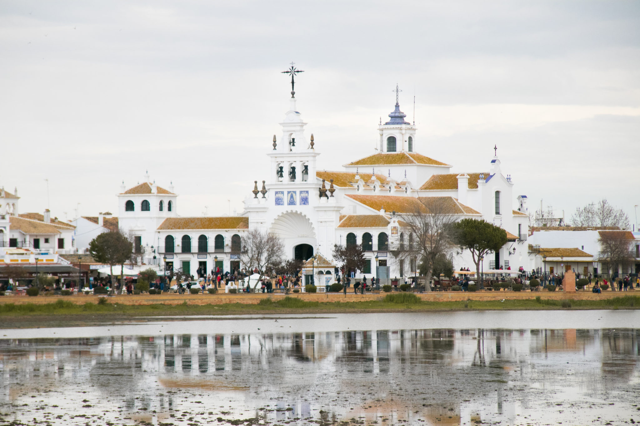The huge church in El Rocio, Spain