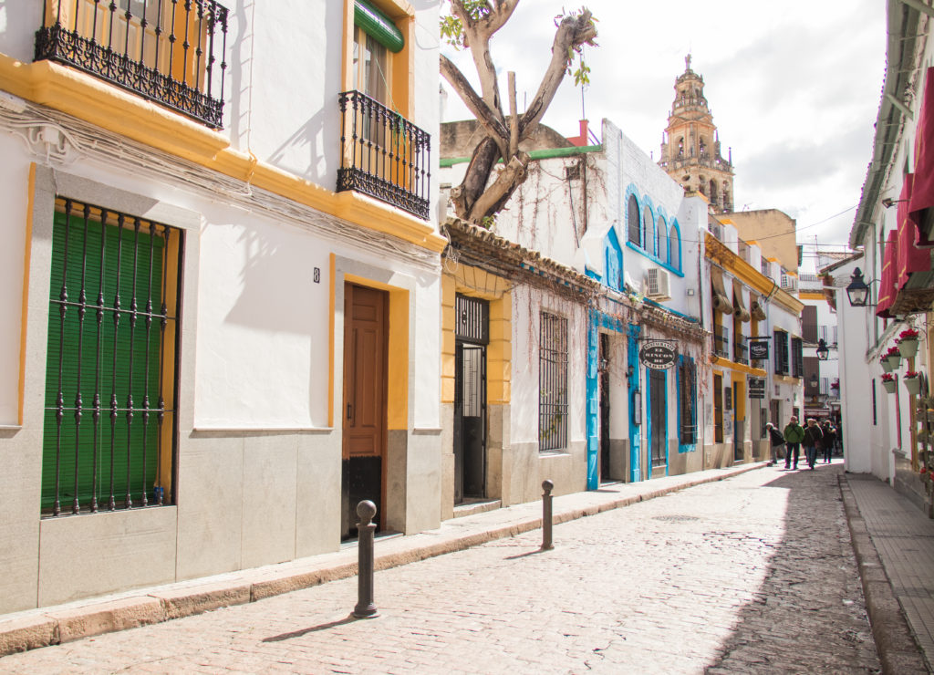 A colourful street in Córdoba, Spain