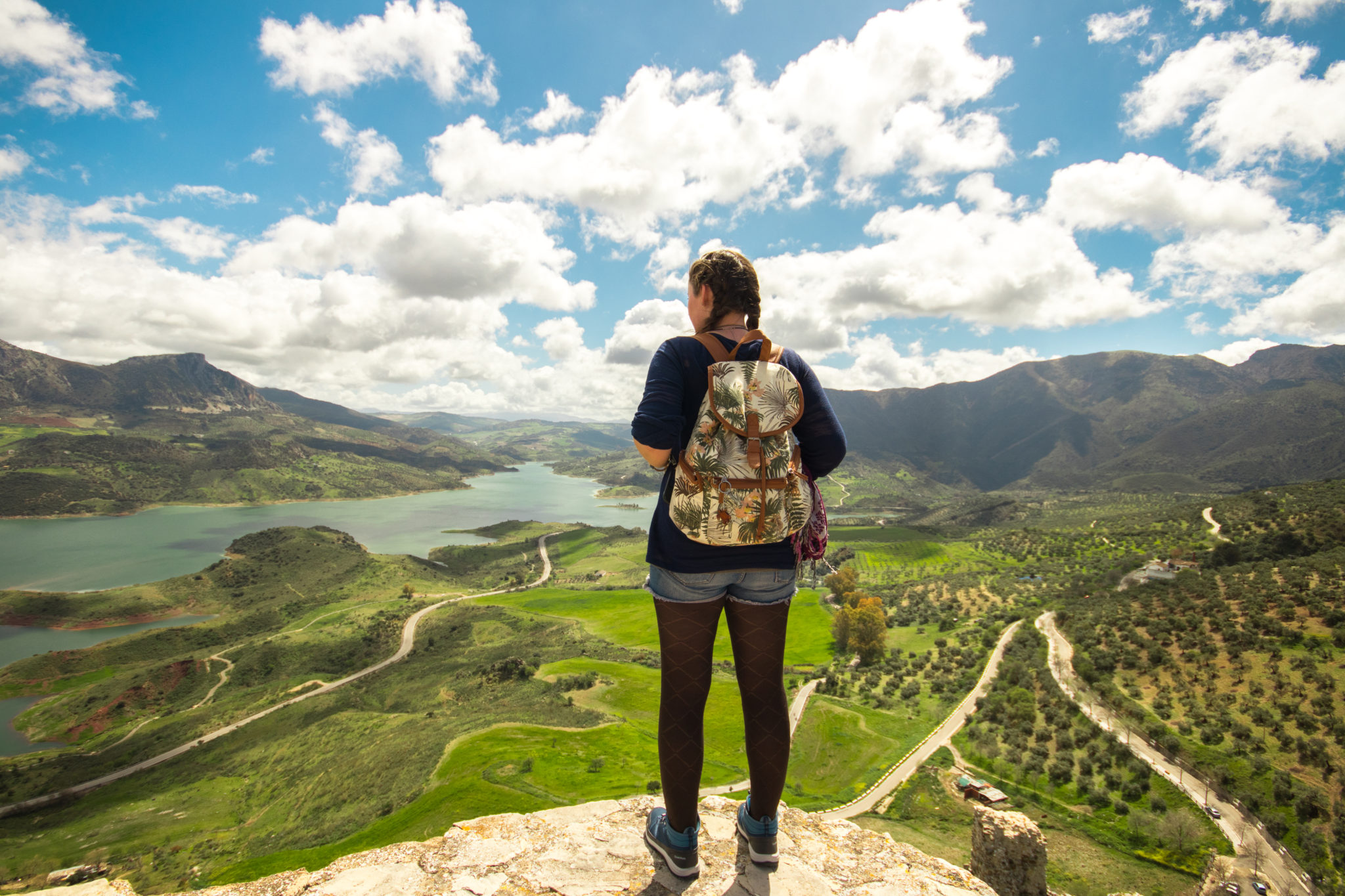 The view from the top of Zahara de la Sierra, Spain
