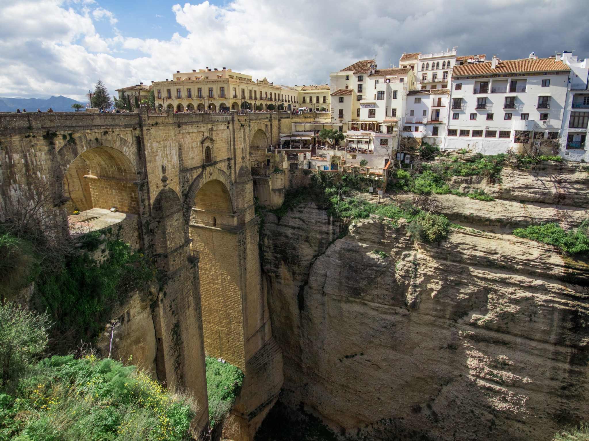 The famous bridge at Ronda, one of many day trips from Seville, Spain