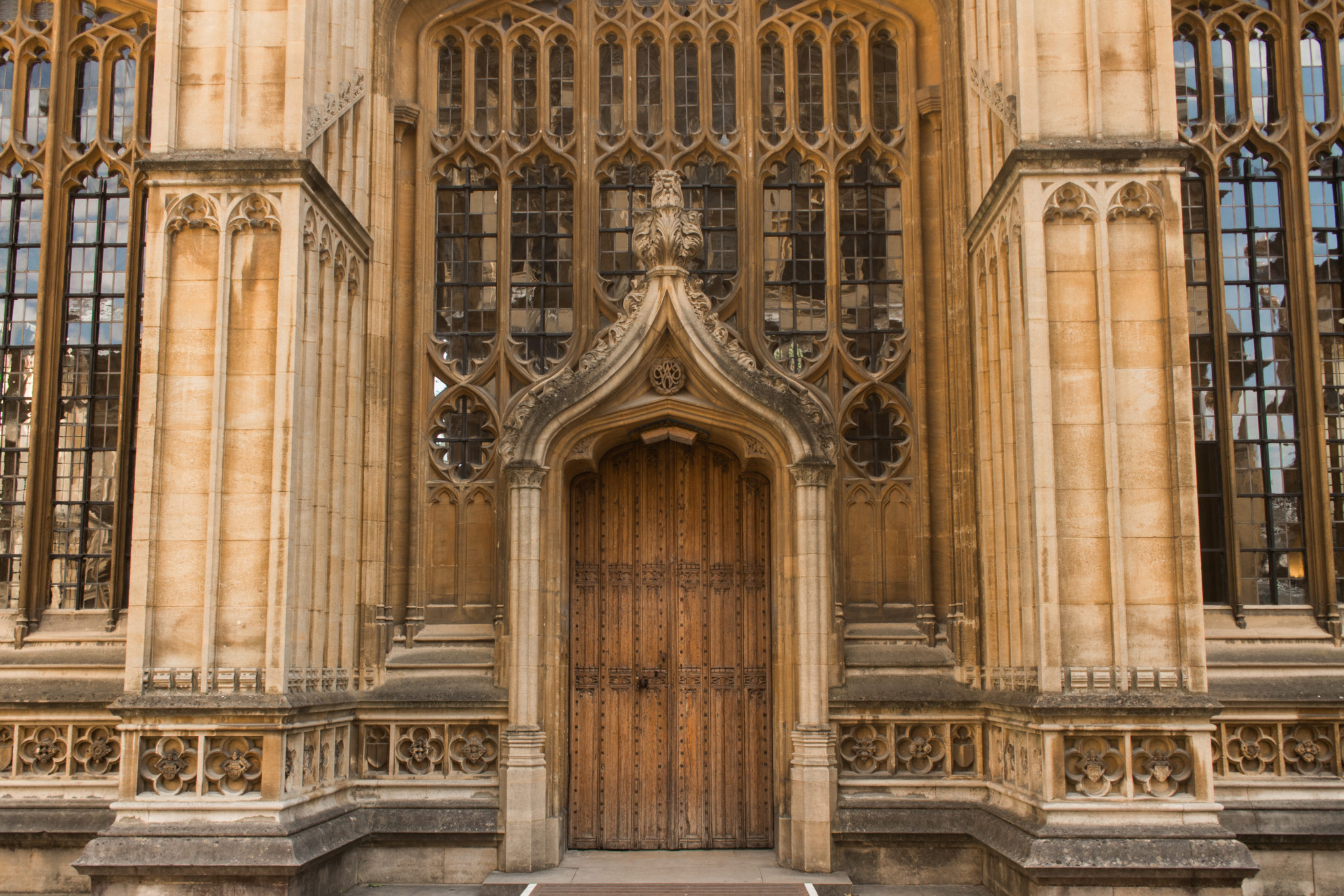 The external door of the Divinity Room in Oxford, UK