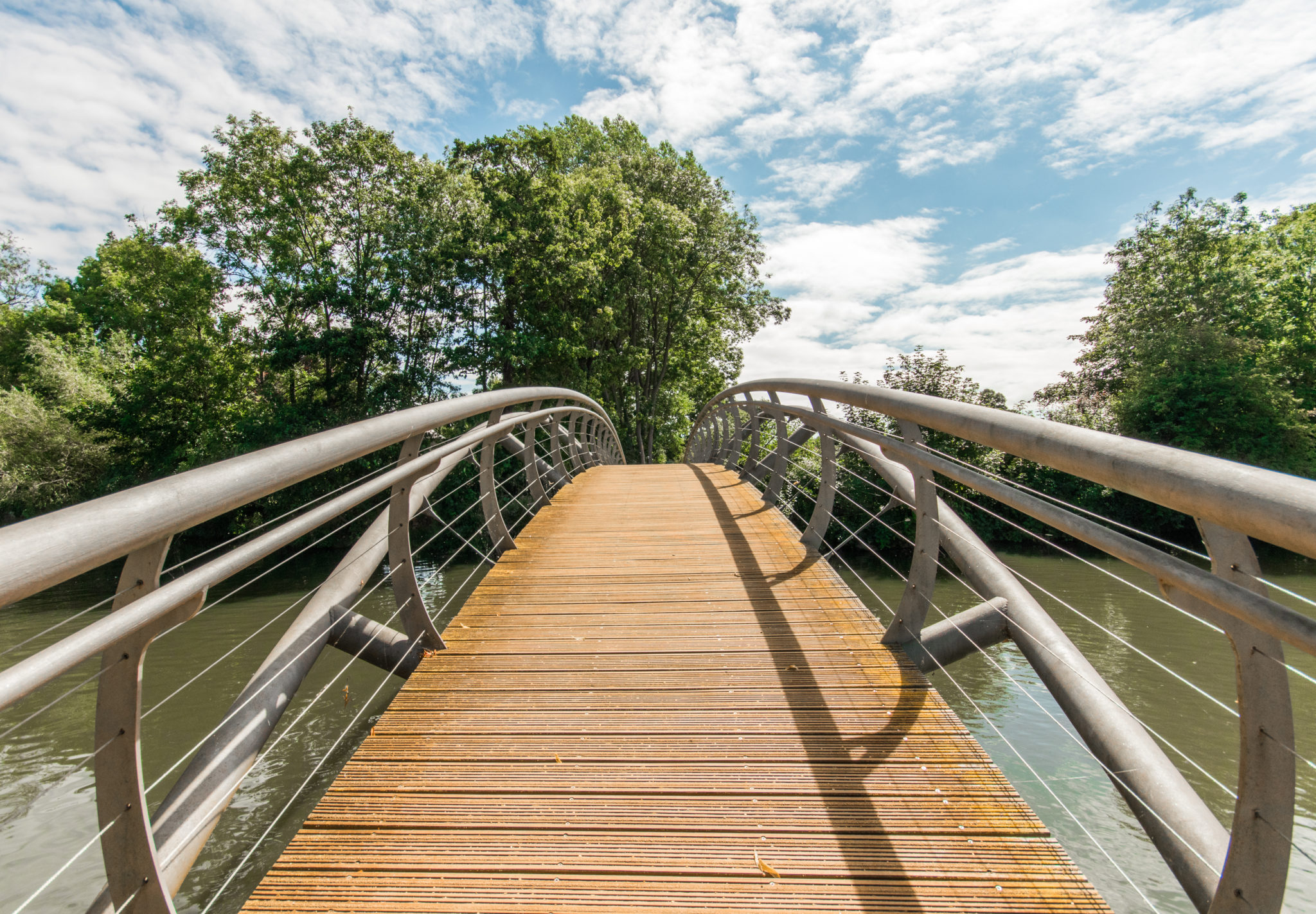A bridge over one of Oxford's rivers, UK