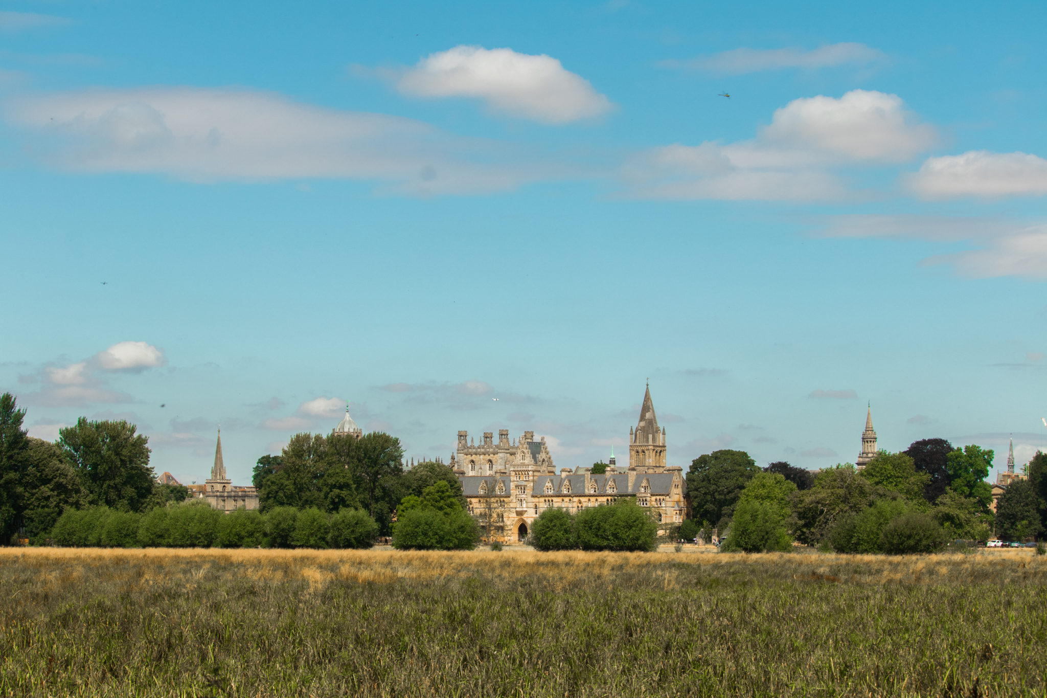 Christchurch as seen from the Meadow, Oxford, UK
