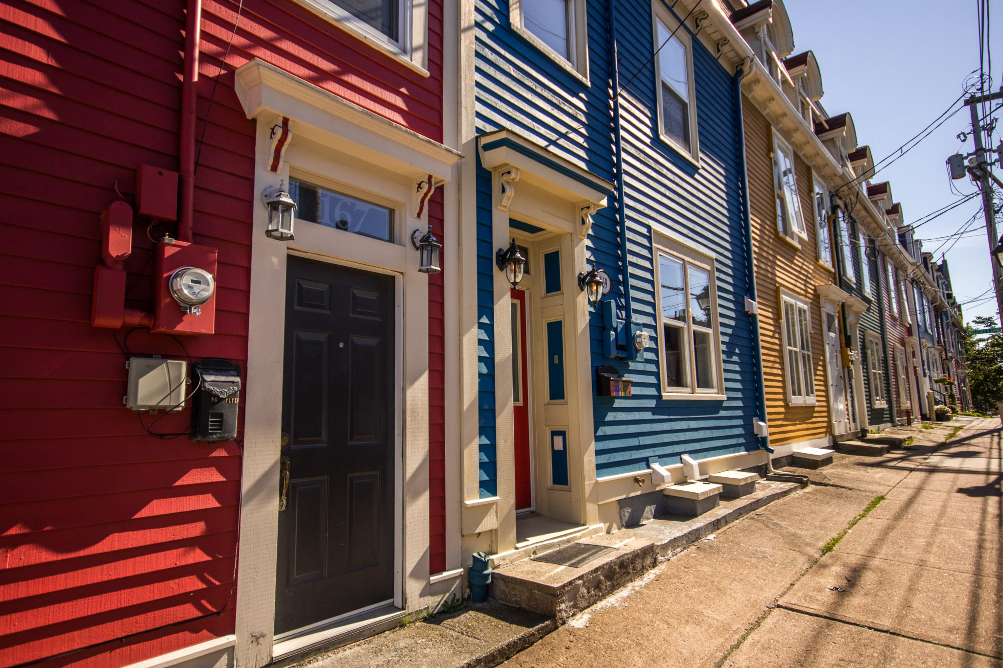 The colourful Jellybean Row houses of St. John's, Canada