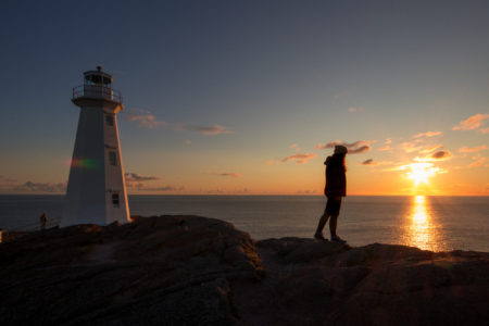 Sunrise at Cape Spear, near St. John's, Canada. My travelling lifestyle.