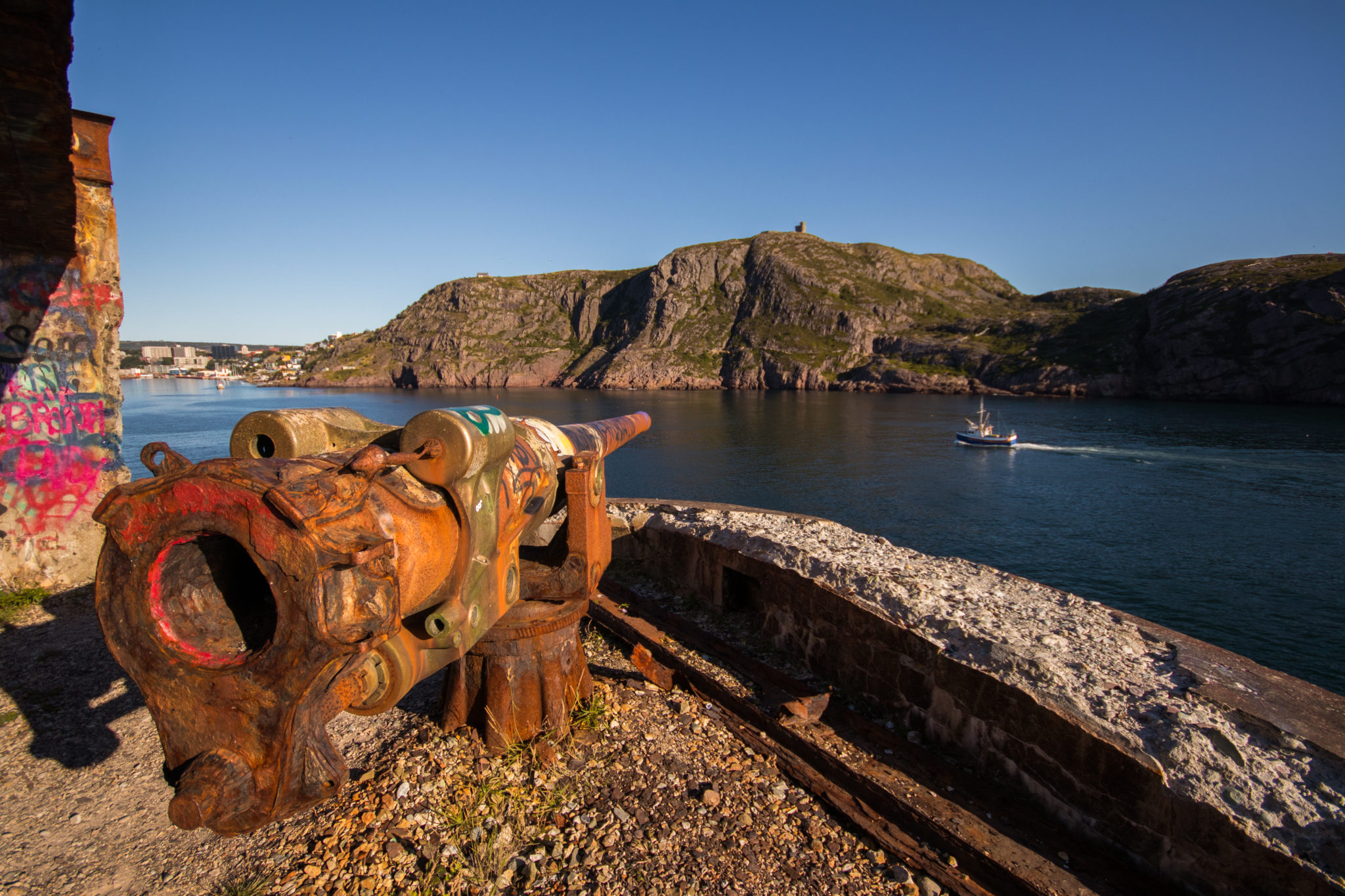 Abandoned gun at Fort Amherst, St. John's, Canada