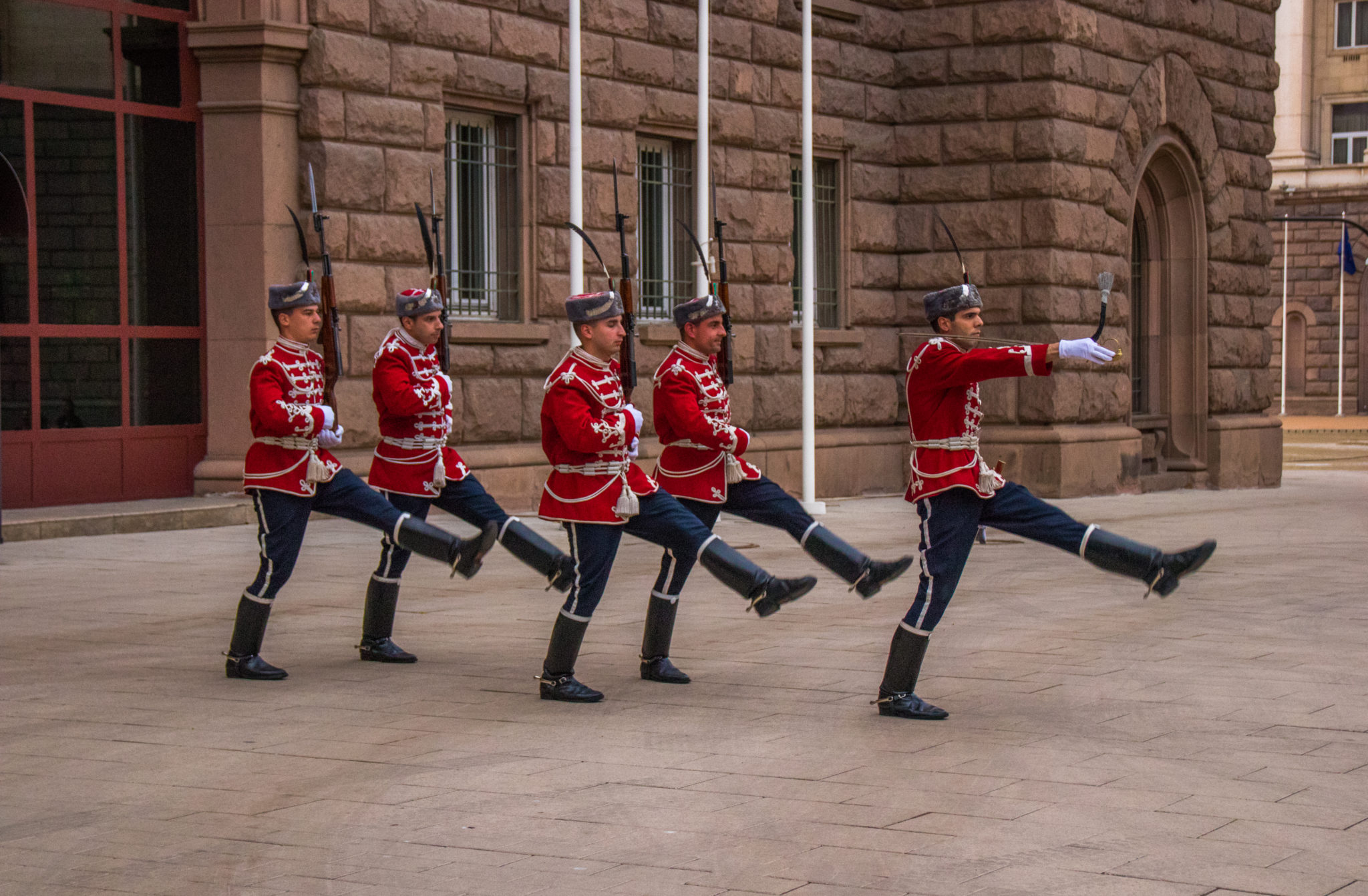 The changing of the guard at the President's Offie in Sofia, Bulgaria
