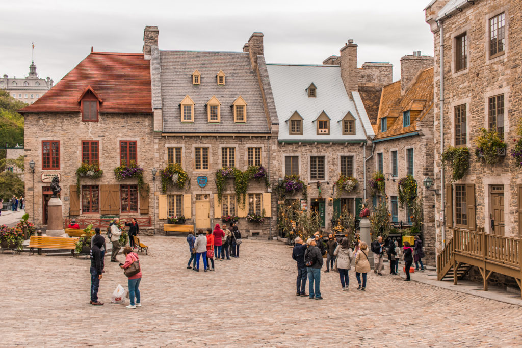 Place Royale, the birthplace of the old city of Québec, Canada