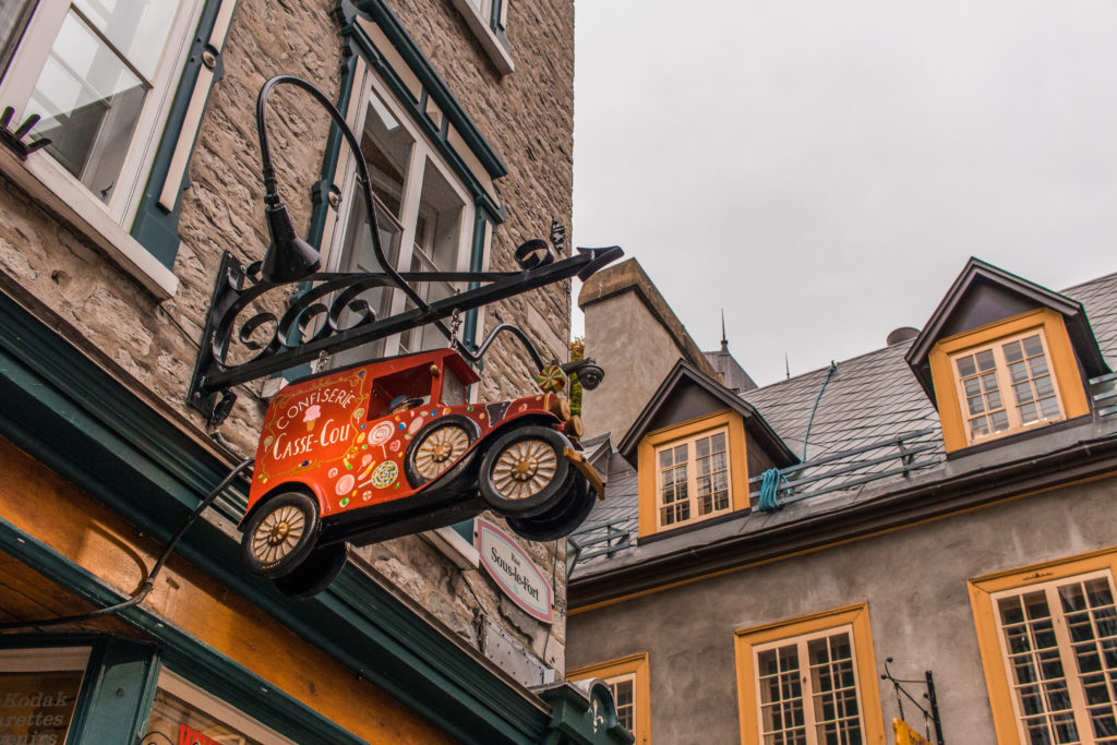 Small details in the Quartier Petit Champlain in Québec, Canada