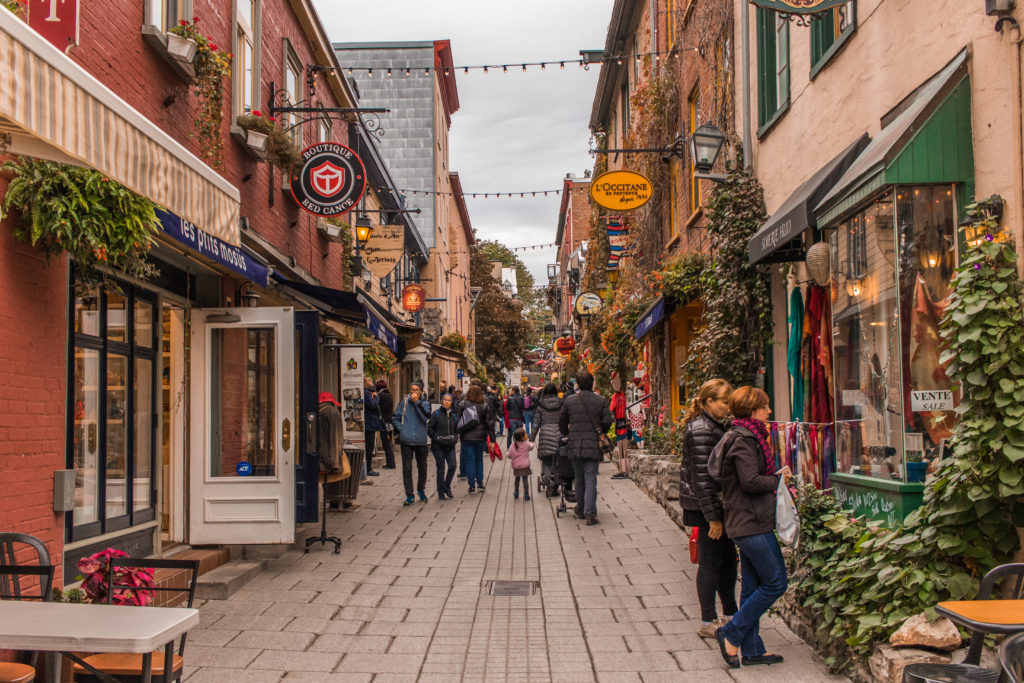 The beautiful Quartier Petit Champlain in Québec, Canada