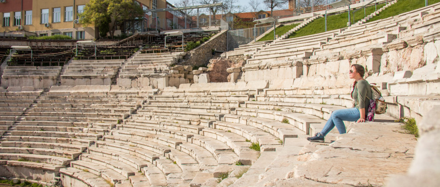 The Roman Amphitheatre in Plovdiv, Bulgaria