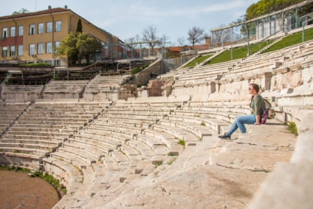 The Roman Amphitheatre in Plovdiv, Bulgaria
