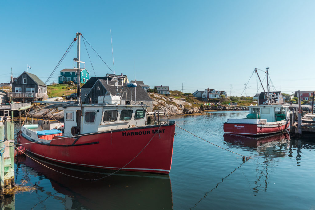 Boats in the ahrbour at Peggy's Cove, Canada