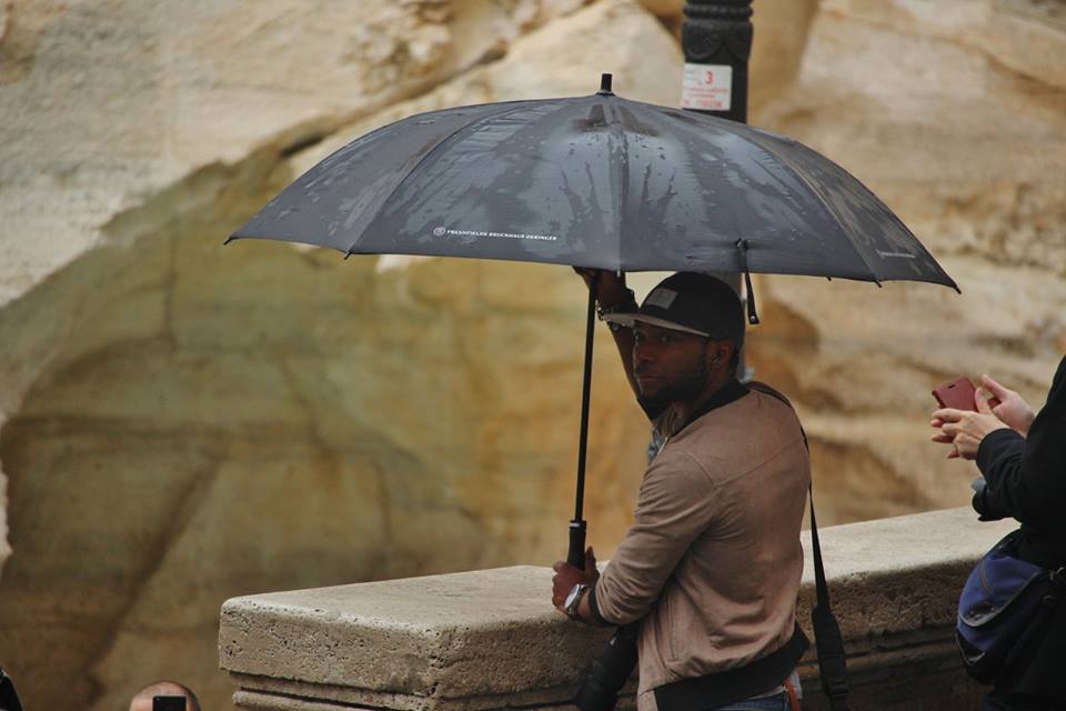 A rainy day in Rome, Italy