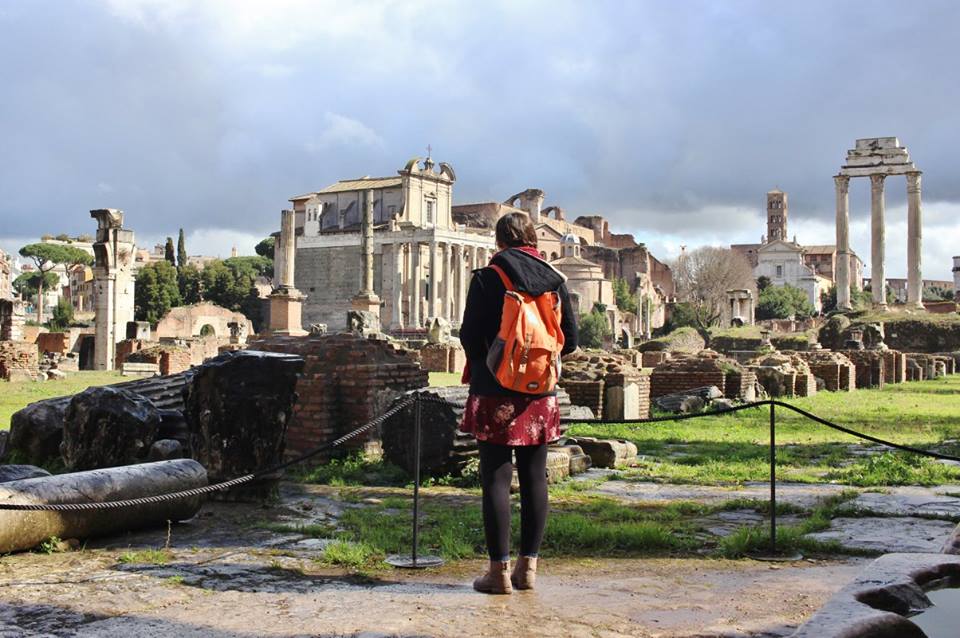 Taking it all in at the Roman Forum while visiting Rome, Italy