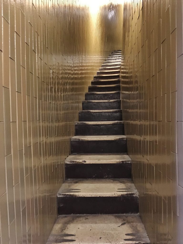 The narrow stairs leading up to the dome of St. Peter's Basilica, Vatican City