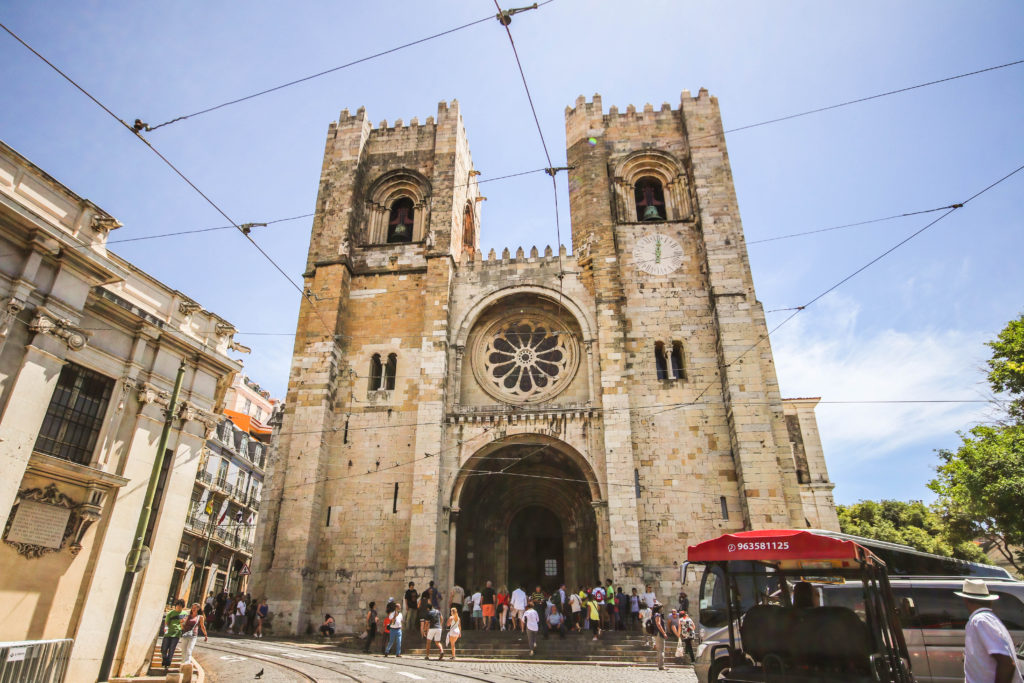 Exterior of Lisbon's Cathedral, Portugal