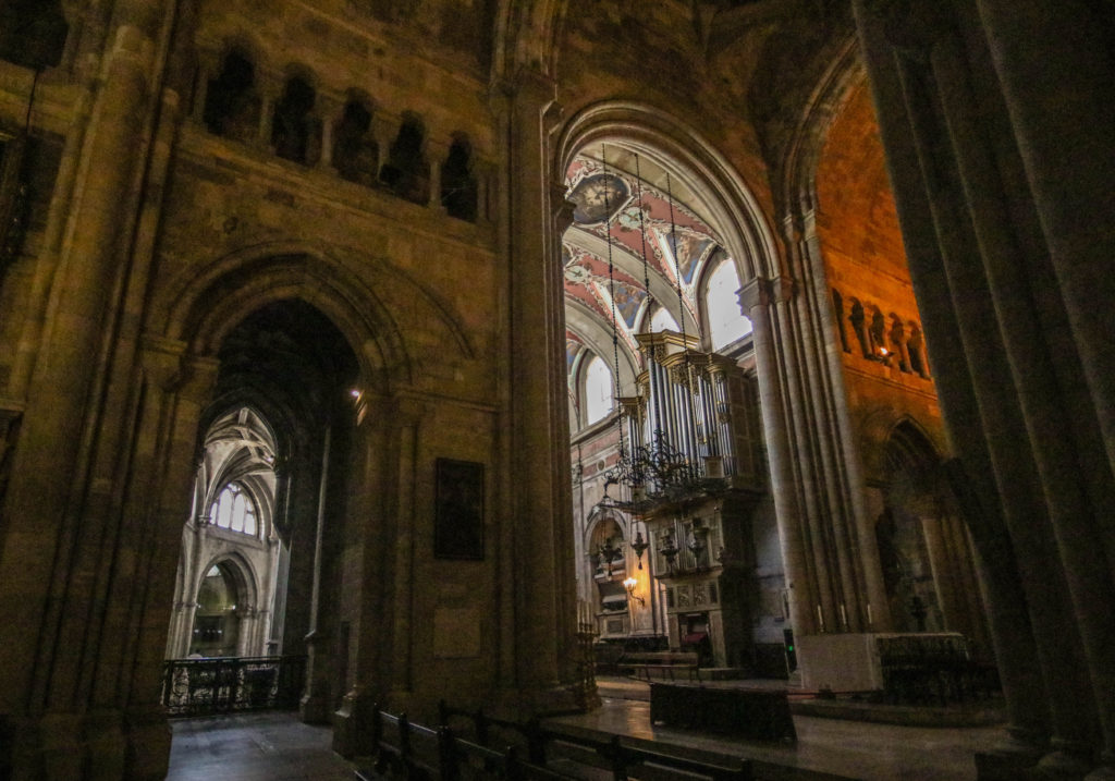 Interior of Lisbon's cathedral, Portugal