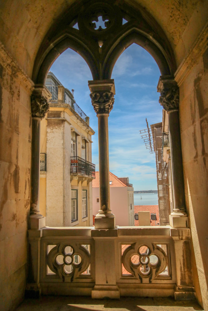 Window arches in Lisbon's cathedral cloisters