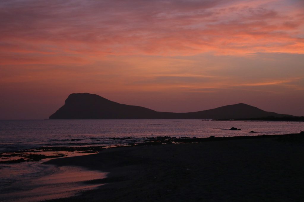 Pinks skies over Monte Leao, Sal, Cape Verde