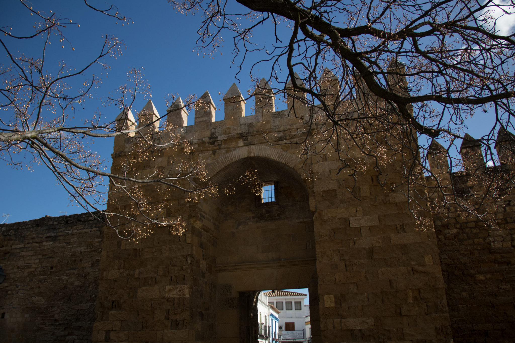 Ancient walls and gate into the heart of Córdoba, Spain