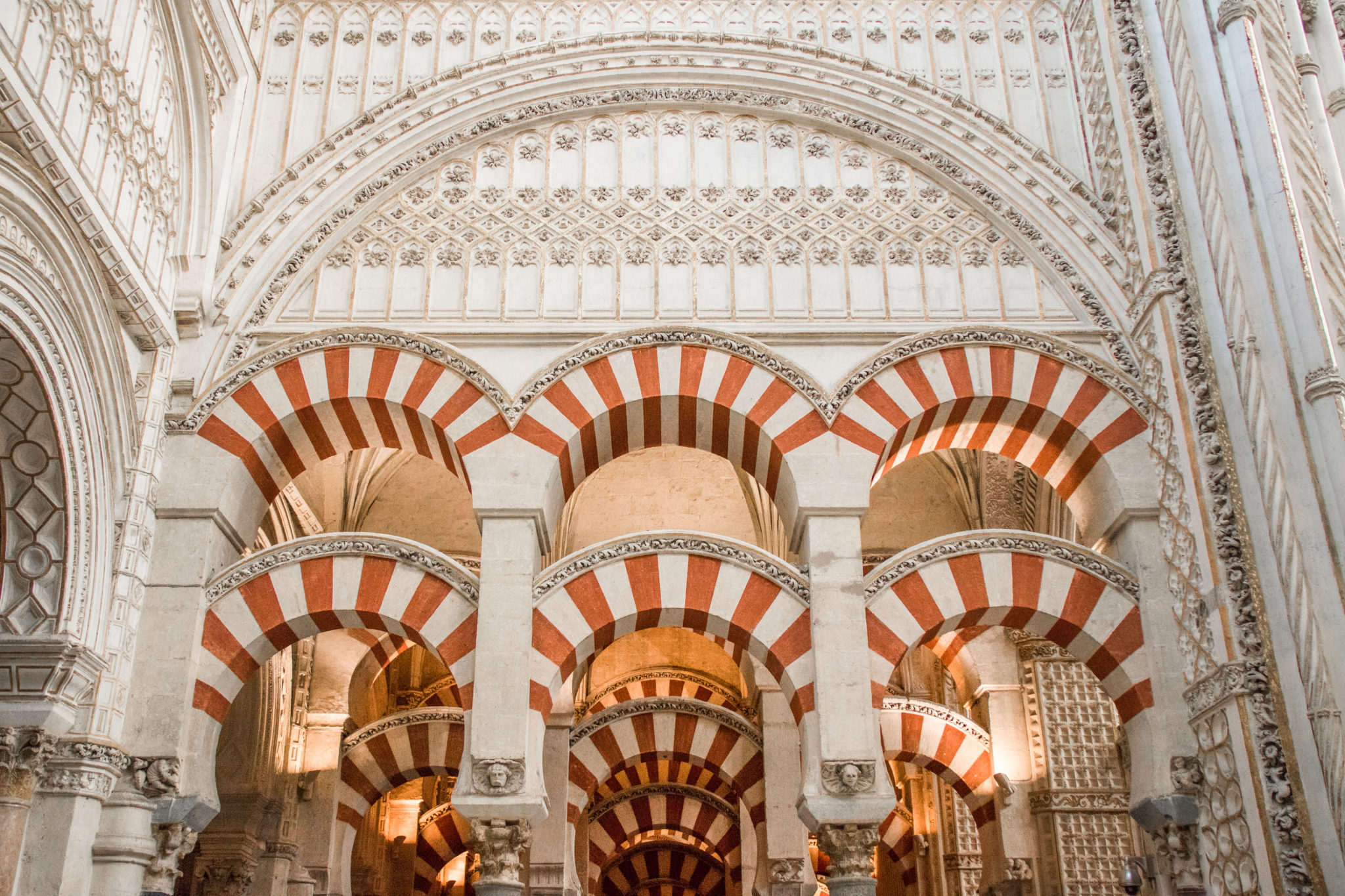 The red and white stripes of Córdoba's Mezquita, Spain