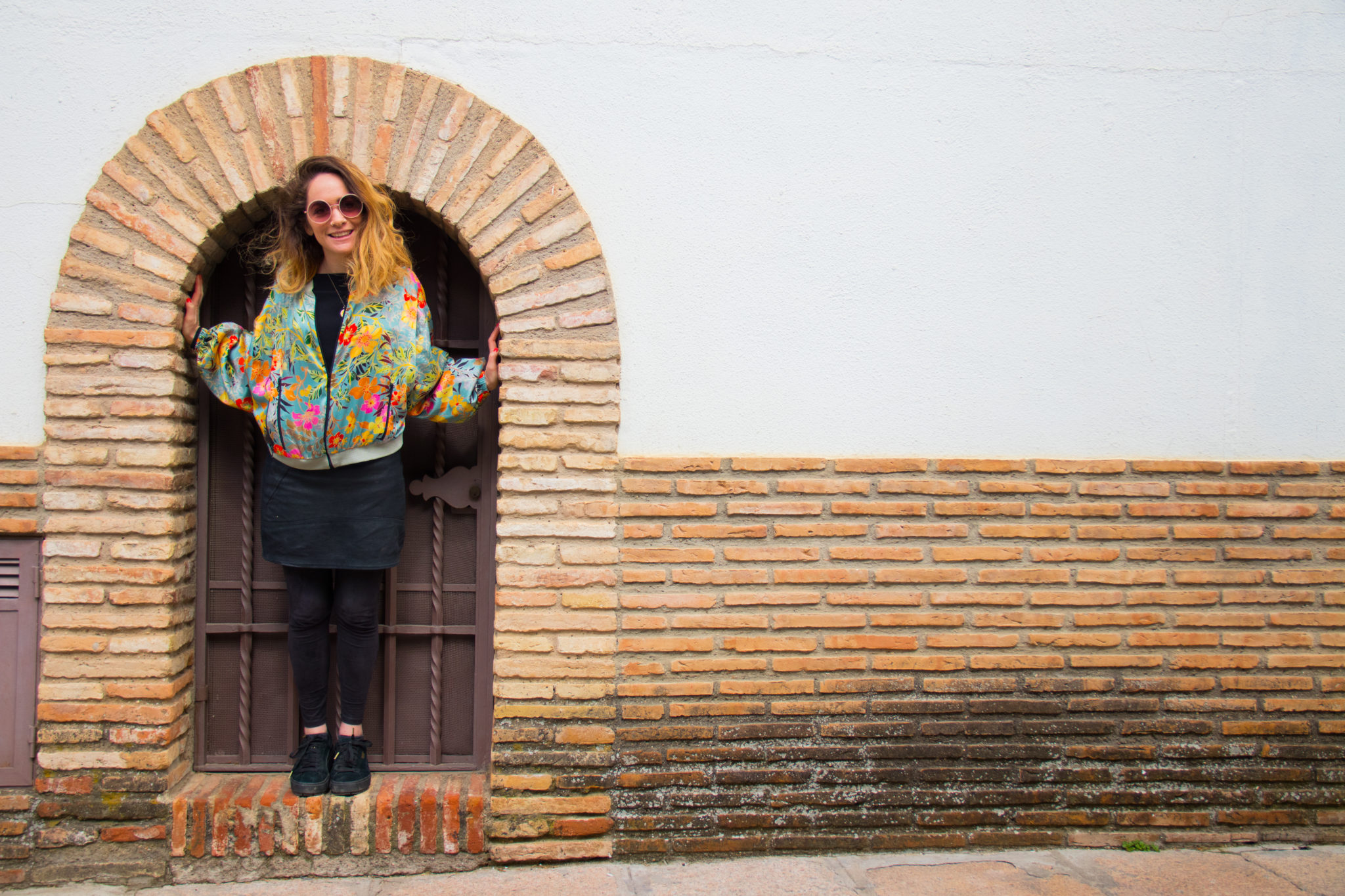 Old stone arches in the streets of Córdoba, Spain
