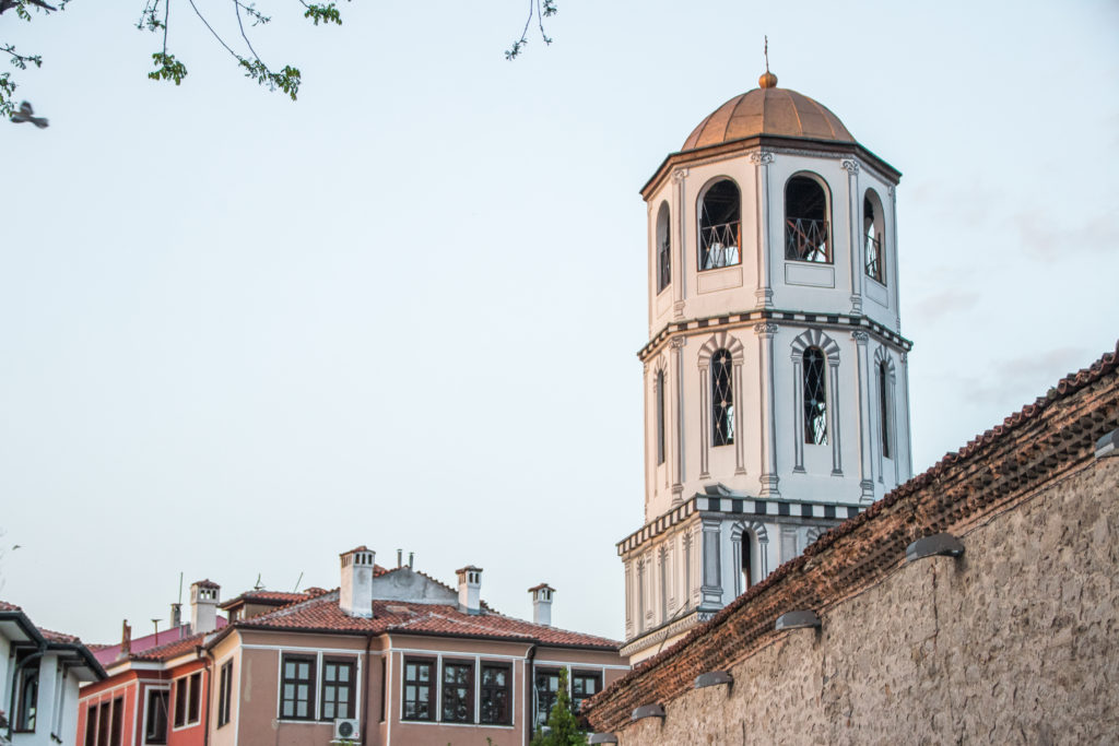 Tower and wall in the Old Town of Plovdiv, Bulgaria